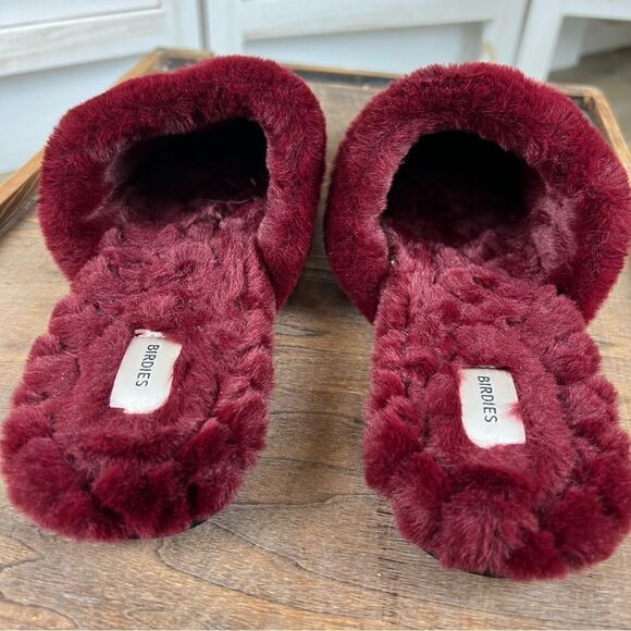 Birdies Merlot Fur Lined Songbird Mules 7.5 - Picture 5 of 11